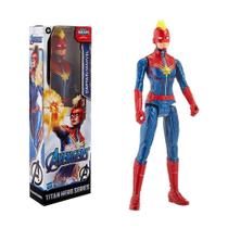Boneca articulada capitã marvel avengers blast gear hasbro