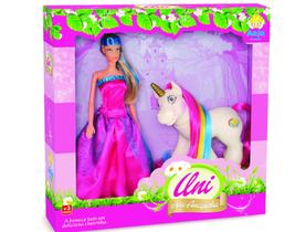 Boneca Articulada Com Unicornio Em Vinil - Anjo