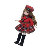 Boneca Articulada de 30cm com Roupas, Sapatos 3D e Olhos Marrons - 12 Articulações