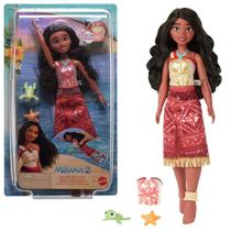 Boneca Articulada Disney Moana 2 Nadando Com Tautai Moana Nadadora Color Change - Princesas Disney - Mattel JFF08