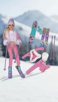 Boneca Articulada Esportista de Inverno com Acessórios
