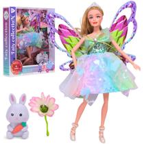 Boneca Articulada Fada Com Asas e Acessórios - Castela