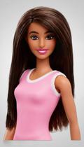 Boneca Articulada Fashion 30cm Pele Morena Cabelo Castanho Boneca Articulada Fashion 30cm Pele Morena Cabelo Castanho