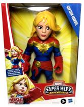 Boneca Articulada Heroína Menina Loira Capitã Marvel - Dc Super Hero Adventures - Mega Mighties - Hasbro
