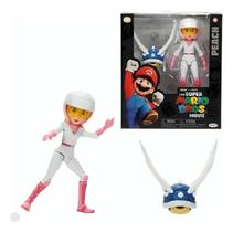 Boneca Articulada Peach Casco Azul 4266 Super Mario Sunny Boneca Articulada Peach Casco Azul 4266 Super Mario Sunny