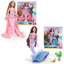 Boneca Articulada Sereia Com Acessórios - Castela