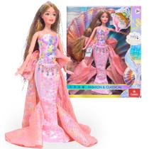 Boneca Articulada Sereia Rosa Com Acessórios - Castela Boneca Articulada Sereia Rosa Com Acessórios - Castela