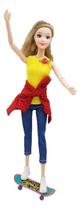 Boneca Articulada Skatista Patinadora Compativel Barbie