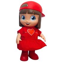 Boneca Aventureira Vermelha Infantil 28cm Gi Neto Articulada Em Vinil Lucas Neto Youtuber Novabrink