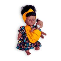 Boneca Ayana 40cm Corpo de Pano Mãe e Filha - Adijomar