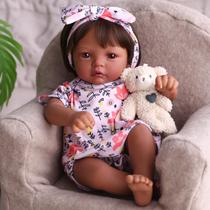 Boneca BABESIDE Megan 43 cm, menina negra recém-nascida realista Boneca BABESIDE Megan 43 cm, menina negra recém-nascida realista