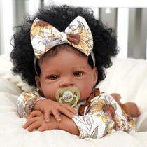 Boneca BABESIDE Megan Lifelike Reborn Black Girl 45 cm com roupas