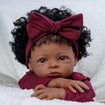 Boneca BABESIDE Tina Lifelike Reborn Black Girl 45 cm com roupas