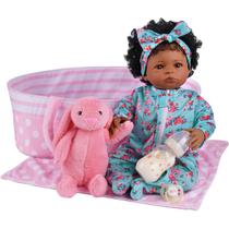 Boneca BABESIDE Vanessa Black 50cm - Para Crianças a Partir de 3 Anos - com Berço