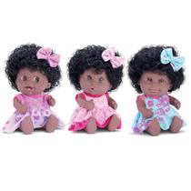 Boneca Babies Expressoes Trigemeas Negra - BeeToys Brinquedos