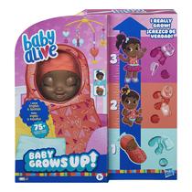 Boneca Baby Alive Baby Cresce - Flor Doce ou Linda Rosie - Falante com 8 Acessórios e 1 Boneca Surpresa