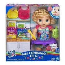 Boneca BABY Alive Bebe Faminta Comidinha Feliz Loira E4894 14038 - Hasbro