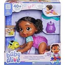 Boneca baby alive engatinha e brinca negra tilly tinker hasbro infantil f9711 Boneca baby alive engatinha e brinca negra tilly tinker hasbro infantil f9711