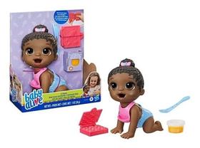 Boneca Baby Alive Hora Da Papinha Negra 20 Cm - Hasbro F2619