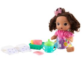 Boneca Baby Alive Hora Do Suco 9 Acessórios Faz Xixi Morena