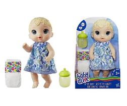 Boneca Baby Alive Hora do Xixi com Mamadeira e Fraldinha - Loira - Hasbro - E0385 Boneca Baby Alive Hora do Xixi com Mamadeira e Fraldinha - Loira - Hasbro - E0385