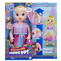 Boneca Baby Alive Princesa Ellie Grows Up Loira Cresce Fala Original Hasbro