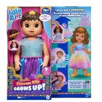 Boneca Baby Alive Princesa Ellie Grows Up Morena Cresce Fala Original Hasbro