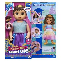 Boneca Baby Alive Princess Ellie Grows Up Morena Hasbro