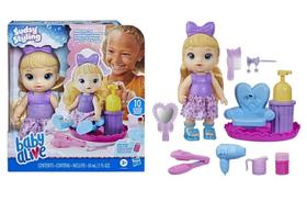 Boneca Baby Alive Salão de Beleza de Espuma - Sudsy Styling - Loira - Com 10 Acessórios - Hasbro - F5112