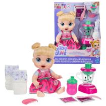 Boneca Baby Alive Sucos Saborosos Harper Hugs Loira Hasbro Boneca Baby Alive Sucos Saborosos Harper Hugs Loira Hasbro
