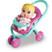 Boneca BABY Carrinho de Passeio 17CM - MILK Boneca BABY Carrinho de Passeio 17CM - MILK