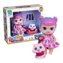 Boneca Baby Collection Alive com Mini Pet Cachorrinho Supertoys