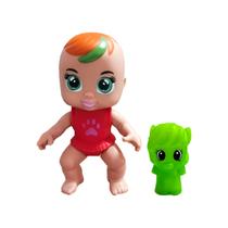 Boneca Baby Com Unicórnio Bebezinha Pequena Brinquedo Vinil