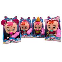 Boneca Baby Cry - Sons e Lágrimas de Verdade - Modelos Sortidos - Wellkids