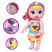 Boneca Baby Dia De Beleza Loira Alive Pinta Unha e Tatuagem