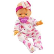 Boneca baby-ly com chupeta Bebê pequena - DDC - 20cm