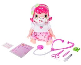 Boneca Baby Moranguinho 33 cm com Máscaras e Acessórios