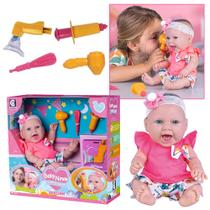 Boneca Baby Ninos Reborn 35cm Cuidar É Amar Com Acessórios
