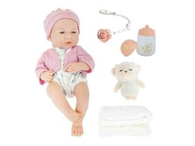Boneca Baby Real Flofy C/ Manta Dmt7153