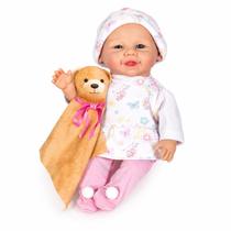 Boneca Baby Reborn com Urso Naninha 627 Milk