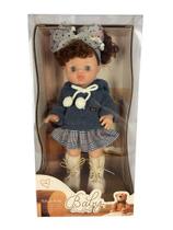 Boneca Baby So Lovely 35cm Cabelo Cacheado com Laço e Roupa Estilosa Toys Import