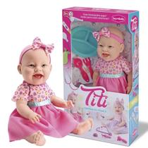 Boneca Baby Titi Menina Infantil Papinha C/Acessórios Divertida