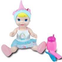 Boneca Baby Unicórnio Faz Xixi C/ Acessórios Para Meninas - Super Toys