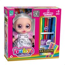 Boneca Babys Collection 23cm Mini Fashion Color Com 6 Canetas 645 - Super Toys Boneca Babys Collection 23cm Mini Fashion Color Com 6 Canetas 645 - Super Toys
