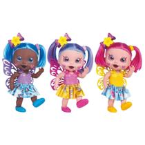 Boneca Babys Collection Butterfly Cabelo Colorido Sortida e Unitária Super Toys - 513