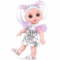 Boneca Babys Collection Fashion Color Super Toys para Colorir com Canetinhas, Pet e Acessórios