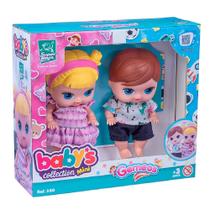 Boneca babys collection gemeos 18cm super toys