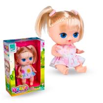 Boneca Babys Collection mini Passeio com cabelo e cheirinho - Super Toys