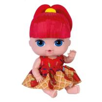 Boneca Babys Collection Mini Sorvetinho Morango - Super Toys