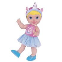Boneca Babys Collection Unicórnio C/ Acessórios E Figurinha
